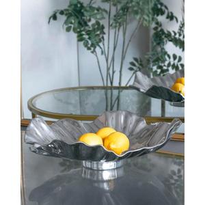 Fruteros de Metal Brillante con Base de Pedestal, Decoración Moderna para Sala de Estar, Accesorios de Mesa, Tazón Decorativo de Aluminio - Product Image 2