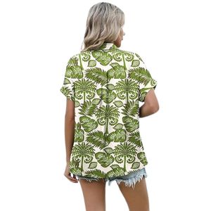 เสื้อเชิ้ตฮาวายลายดอกไม้สำหรับผู้หญิง สวมใส่สบายๆ เหมาะสำหรับฤดูร้อนและชายหาด - Product Image 2