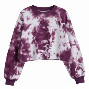 Sweat-shirt décontracté à épaules tombantes en molleton multicolore, vente en gros, 100% coton, pull oversize streetwear brodé de luxe pour femme - Product Image 4