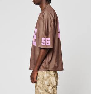 Camiseta Deportiva Oversize de Malla con Número Personalizado, Corte Holgado, 100% Poliéster para Marcas de Moda, Camiseta de Fútbol Americano - Product Image 3