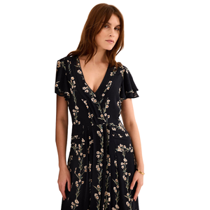 Vestido midi estampado de manga corta para mujer, vestido de verano para vacaciones - Product Image 6