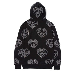 Sweat-shirts à strass personnalisés OEM pour hommes, vente en gros de sweats-shirts à strass de couleur unie - Product Image 2