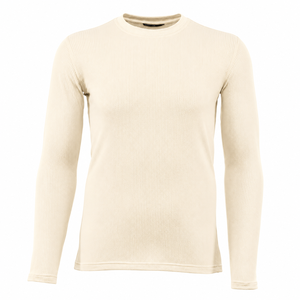Custom <b>Cream</b> Mens Thermal Waffle Long Sleeve crew neck Compression <b>TShirt</b> Quick Dry Breathable Athletic Gym Workout streetwear - Product Image 1