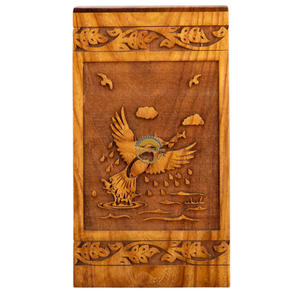 AYAANS Rosewood wooden Hand Carved Wooden Hot Selling cremation Urn <b>Box</b> for Adult Ashes Wholesale Cremation Urns (6X6X11)IN - Product Image 1
