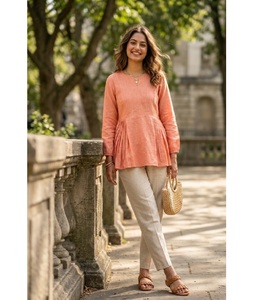 Dernière collection estivale époustouflante : Ensemble Kurti en coton pour femmes, idéal pour le quotidien et les tenues décontractées ou de bureau, coupe confortable pour toutes les saisons. - Product Image 1