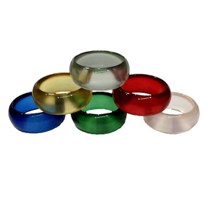 Porte-serviettes en résine fantaisie, décoration de table, taille personnalisée, anneau de serviette en résine époxy multicolore pour la maison et l'hôtel - Product Image 1