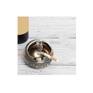 Cenicero de Acero Inoxidable Plateado, Cenicero Portátil de Lujo Antideslizante para Oficina y Hogar, Cenicero para Cigarros sin Humo, Cenicero Antioxidante - Product Image 1