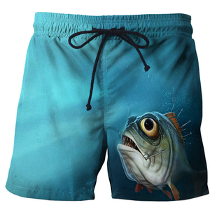 Pantalones cortos de playa para hombre, impresos en 3D, de verano, para pesca, unisex, con estampado de animales marinos, holgados, deportivos, de cintura alta, para pesca, en venta. - Product Image 1