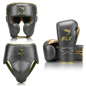 ชุดอุปกรณ์มวย RTS Fly Green Metallic Leather ประกอบด้วยหมวกกันกระแทก ถุงมือ สนับแข้ง อุปกรณ์ป้องกันสำหรับฝึกซ้อมและต่อสู้ - Product Image 5
