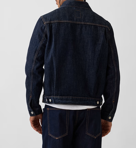 Best Selling <b>Men</b> <b>Canvas</b> Winter Denim <b>Jackets</b> with Front Logo Customized Breathable Eco-Friendly Quick Dry New Arrival - Product Image 5