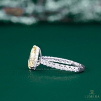 Anillo de Compromiso de Oro Amarillo con Diamante Cultivado en Laboratorio, Claridad VS1 VVS, Anillo de Boda Solitario, Certificado IGI, Anillo de Lujo