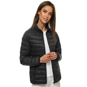 Veste matelassée de qualité supérieure pour femmes, col montant, fermeture éclair, chaude, coupe-vent, en polyester, pour l'hiver et les activités de plein air - Product Image 5