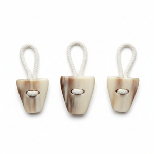 Bouton à boucle en corne de buffle polie, écologique et naturel, fait main, pour manteau, veste, vêtements et sacs - Product Image 6