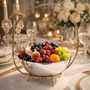 Vaisselle en acier inoxydable personnalisée, bols décoratifs écologiques et durables, bols de service en gros, vaisselle pour les fêtes - Product Image 3