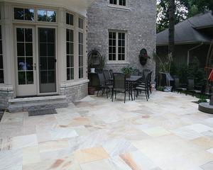 Losas de Pavimento de Arenisca Fósil Color Menta GROCON |   Piedra Natural India para Patio, Jardín y Paisajismo Exterior |   Calibrado y Cortado a Mano - Product Image 5