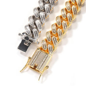 Collar de Cadena Cubana con Incrustaciones de Moissanita Brillante, Chapado en Rodio, Plata de Ley 925, Estilo Hip Hop, Unisex, Joyería de Lujo, Regalo - Product Image 3