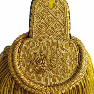 Grandes epaulettes de hombro con bordado a mano de hilo dorado y placas francesas - Product Image 6