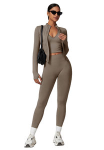 Conjunto Deportivo de 2 Piezas para Mujer, Invierno 2026, Secado Rápido, para Tenis, Gimnasio y Yoga, con Sujetador, Leggings y Chaqueta - Product Image 2