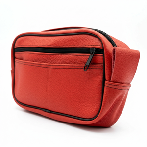 Royal Leather Works Genuine Leather Customizable Unisex Travel Toiletry Bag Zipper Closure High Quality Outdoor Sports Winter - Product Image 2