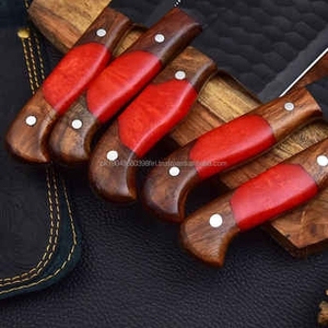 Ensemble de couteaux de chef écologiques à manche en bois de rose, très vendus, avec logo personnalisé, couteaux de cuisine professionnels - Product Image 1