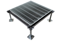 Plancher surélevé ventilé en aluminium Lingding pour centres de données, taux d'ouverture de 17 à 65 %, haute efficacité de ventilation, industriel pour ateliers