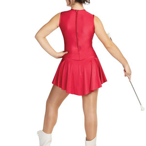 Robe de majorette au design moderne, en spandex/polyester, matière légère, haute qualité, personnalisable pour les spectacles sur scène et la danse - Product Image 3