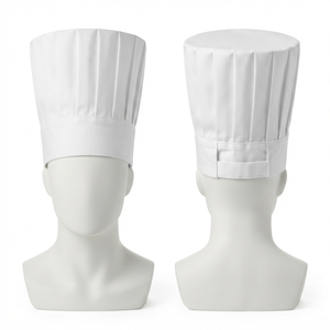 Casquette de Chef Imprimée Numérique en Polyester/Coton Non Tissé Imperméable 40 GSM de Qualité Supérieure, Accessoires Blancs à Panneaux Plissés Jetables - Product Image 3