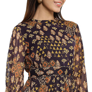 Women Printed Frock Beautiful <b>Dress</b> Modern Printed Pattern Comfortable Breathable Material For Women - Product Image 4