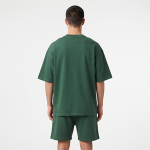 Ensemble de survêtement 2 pièces pour homme : T-shirt et short amples en coton respirant – Tenue décontractée - Product Image 2