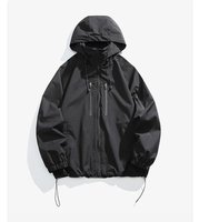 Fabricant de coupe-vent à capuche streetwear |   Vestes de sport pour hommes, mode urbaine, automne, logo sur le devant, motif à carreaux, légères