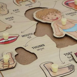 Portable Wooden Human Body Parts <b>Puzzle</b> for Kids Pack of 1 (Multicolor) - Product Image 5