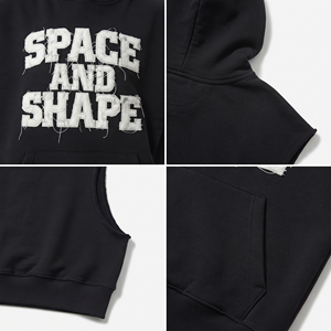 Oversized Sleeveless Hoodie Women Gym Hooded Tank <b>Top</b> <b>Distressed</b> Embroidery Sleeveless Hoodies Women Eco-Friendly Hooded Singlet - Product Image 6
