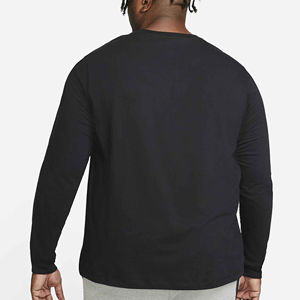 T-shirt à manches longues en coton personnalisé pour homme, coupe slim, confortable, séchage rapide, idéal pour la gym - Product Image 5