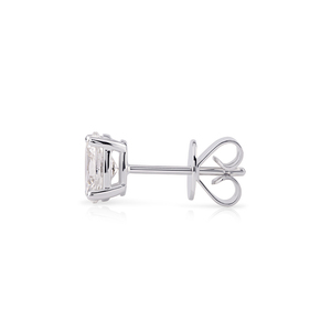 Pendientes de Diamante Ovalado Cultivado en Laboratorio con Certificación IGI, Oro Blanco de 14K con Baño de Rodio, Corte Ovalado Solitario, Minimalista, de Lujo, para Boda - Product Image 2