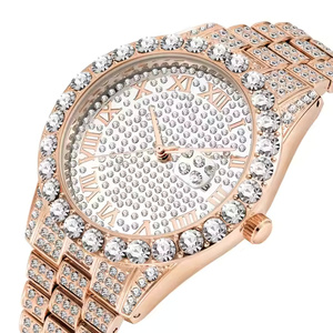 Reloj de Lujo con Diamantes Moissanite para Hombre, Elegante Reloj de Pulsera de Cuarzo para Fiestas y Regalos, Reloj de Pulsera para un Estilo Moderno - Product Image 2