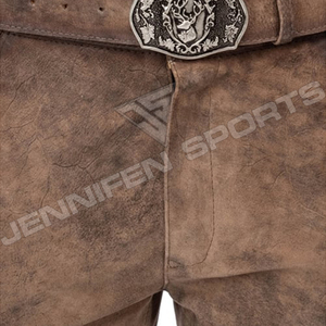 Últimos pantalones de cuero Lederhosen de Baviera hasta la rodilla para hombre, disfraz de Oktoberfest, de piel de vaca auténtica, gamuza, personalizados, transpirables - Product Image 2