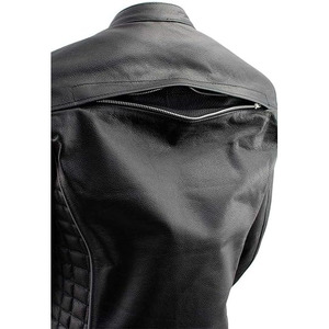 Chaqueta de Motociclista Clásica de Cuero y Textil para Mujer SAMROZ SPORTS - Uso Durante Todo el Año - Product Image 2