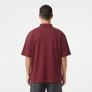 Polo pour homme personnalisé de haute qualité en gros, logo imprimé, couleur unie - Product Image 4