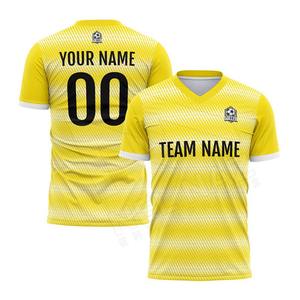 เสื้อฟุตบอลสั่งทำพิเศษสำหรับชุดฝึกซ้อมพิมพ์ลายแบบระบายอากาศด้วยความร้อน 100% โพลีเอสเตอร์ คอวี ขายส่งเสื้อผ้าฟุตบอล - Product Image 6