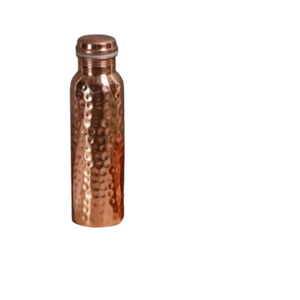 Botella de Agua de Cobre Martillado 100% Puro Hecha a Mano, Vaso Ayurvédico para Bebidas Curativas, a Prueba de Fugas y Libre de BPA, con Logotipo Personalizado, Ecológica - Product Image 1