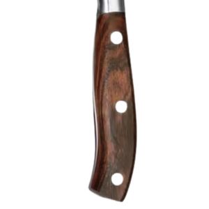 Cuchillo Santoku de 17 cm, Acero Inoxidable, Filo Granton, Cuchillo de Cocina para Picar y Rebanar con Mango Ergonómico de Madera Marrón con Triple Remache - Product Image 5