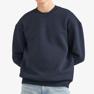 Sweat-shirt en molleton doux pour homme, de haute qualité, 100% coton, chaud, confortable, col rond, coupe classique, vêtements d'hiver respirants - Product Image 1