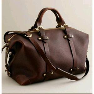 Handcrafts Real Buffalo Leather Travel Bags Waterproof Environment Friendly Genuine Leather travel Handbags For Men's - Product Image 2