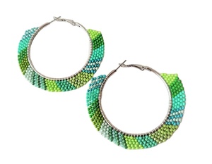 Hermosos pendientes hechos a mano con cuentas de colores estilo loro, de la mejor calidad, para niñas, de la India. - Product Image 4