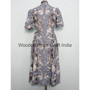 Vestido Midi Casual Bohemio para Mujer, 100% Algodón, Cuello en V, Corte en A, Cintura Natural, Lavable, Cómodo, para Playa o Fiesta - Product Image 4
