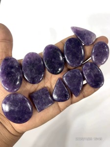 Lepidolite bleue naturelle, cabochon, pierres précieuses en vrac, formes variées, 20-30 mm, vente en gros, livraison rapide - Product Image 5