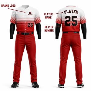 Conjunto de Uniforme de Béisbol Rojo y Blanco KhumBro Sports, Jersey y Pantalones Sublimados con Nombre y Número Personalizados, Venta al Por Mayor - Product Image 1