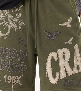 <b>Women</b> <b>Board</b> <b>Shorts</b> 100% Cotton Eco-Friendly Breathable Distressed Embroidery Loose Fit Training - Product Image 4