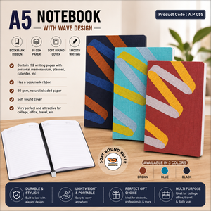 สมุดโน้ตปกหนัง PU พรีเมียม A5 แบบเย็บนุ่ม พร้อมห่วงเก็บปากกา กระดาษฟอยล์ 100 แกรม พร้อมริบบิ้นคั่นหน้า สำหรับสำนักงาน โรงเรียน หรือเป็นของขวัญ - Product Image 2