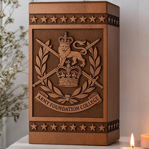 Personalized Rosewood Australian Army Urn: Engraved Military Memorial by AYAANS CREATIONS - Product Image 3